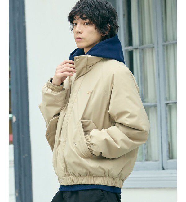 LACOSTE「撥水 防風 パデッド ボリュームテクニカルナイロンブルゾン」|ダウン|