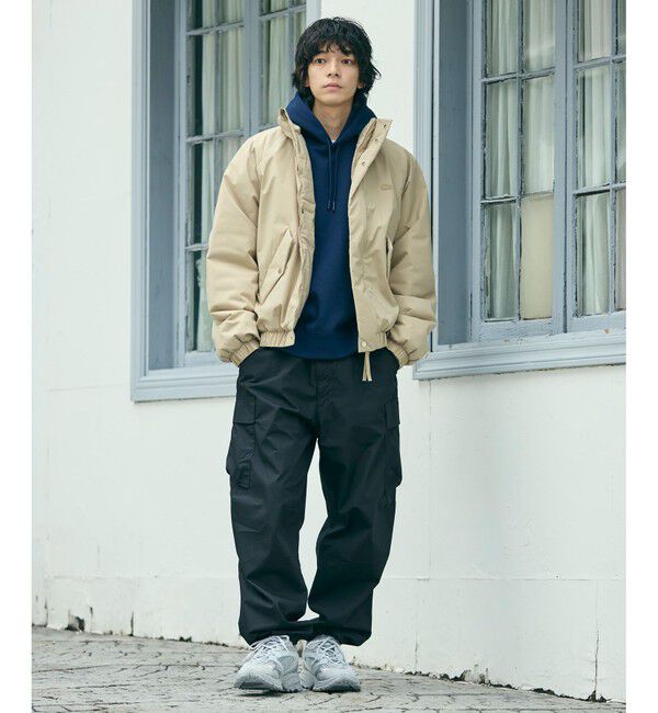 LACOSTE「撥水 防風 パデッド ボリュームテクニカルナイロンブルゾン」|ダウン|