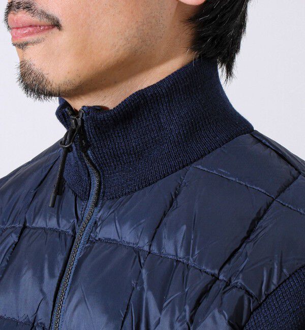 GLOSTER「【TAION/タイオン】ベーシック ハイネックWジップ ニットスリーブダウンジャケット」|ダウン|