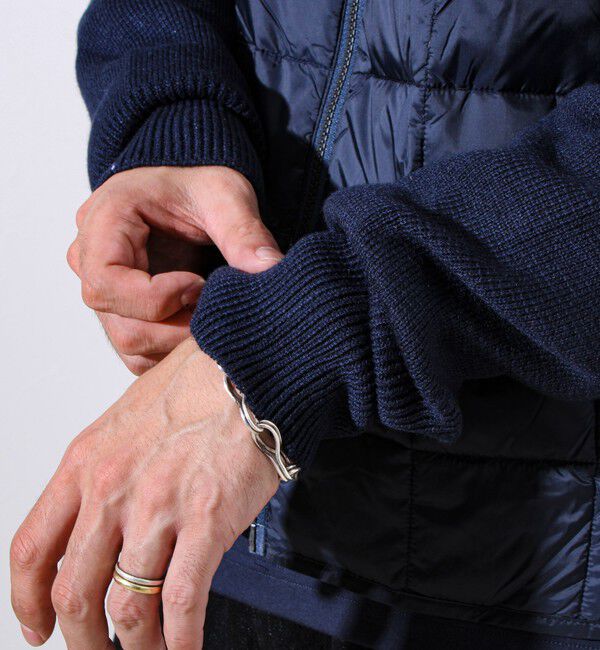 GLOSTER「【TAION/タイオン】ベーシック ハイネックWジップ ニットスリーブダウンジャケット」|ダウン|