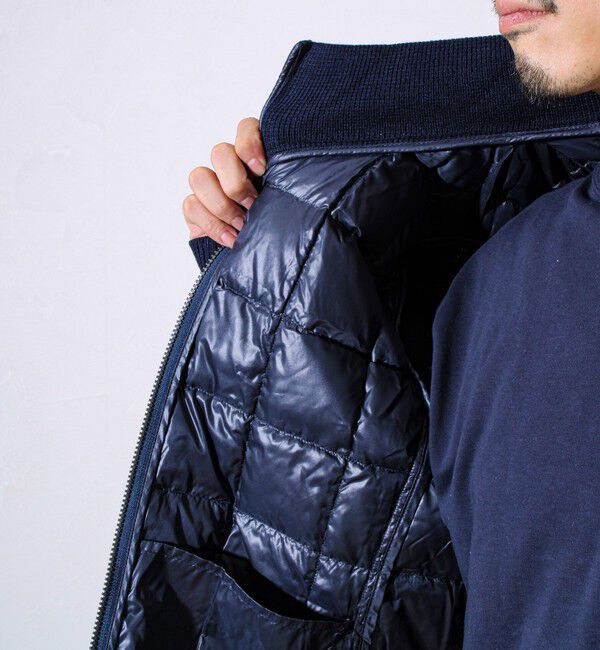 GLOSTER「【TAION/タイオン】ベーシック ハイネックWジップ ニットスリーブダウンジャケット」|ダウン|