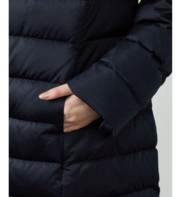 ROPE「サテンロング丈ダウンコート/イージーケア」|ダウン|