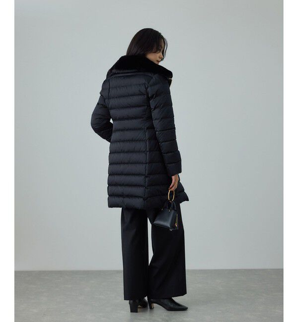 ROPE「サテンロング丈ダウンコート/イージーケア」|ダウン|