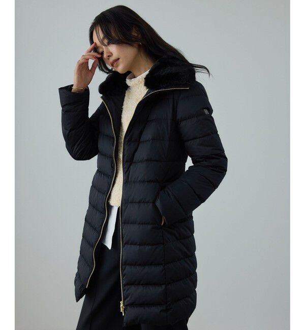 ROPE「サテンロング丈ダウンコート/イージーケア」|ダウン|