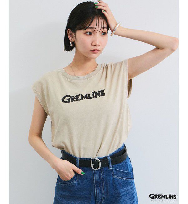 VIS「【グレムリン】VIS別注 ビンテージ風レタリング＆フォトTシャツ」|Tシャツ・カットソー|