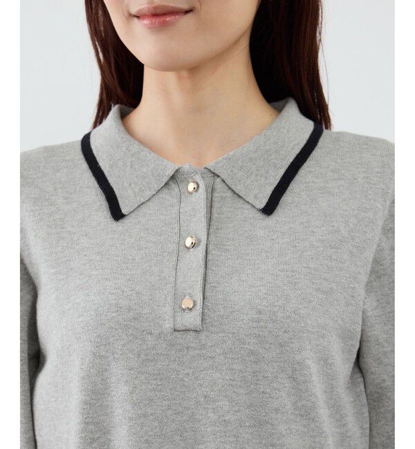 Rope&rsquo;Picnic「ペプラムポロカラーニット」|ニット・セーター|