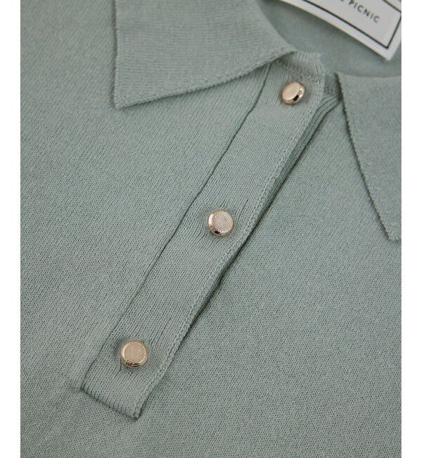 Rope&rsquo;Picnic「ペプラムポロカラーニット」|ニット・セーター|