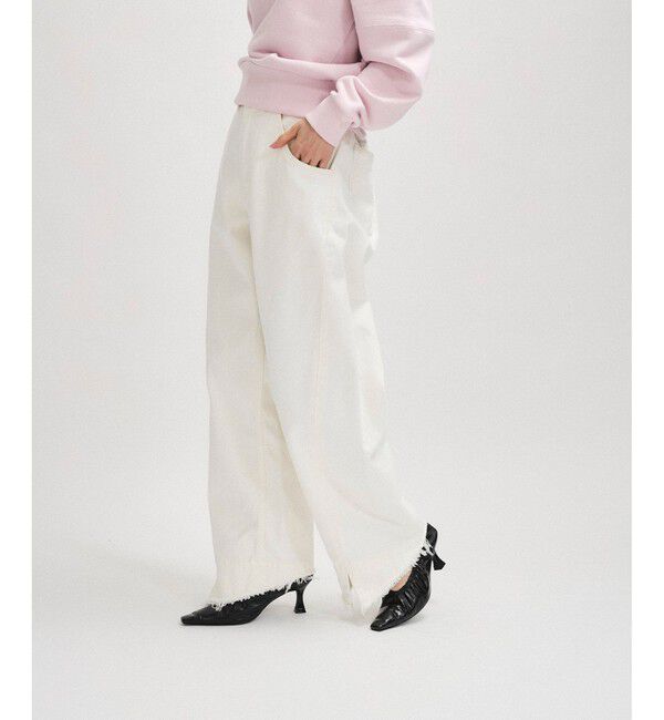 ADAM ET ROPE'「【サステナブル】ルーズフィットアジャストデニム」|デニム|