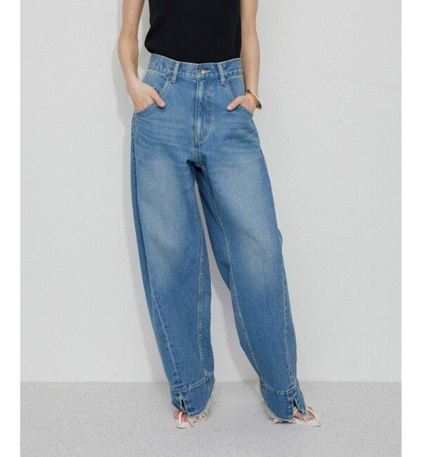 ADAM ET ROPE'「【サステナブル】ルーズフィットアジャストデニム」|デニム|