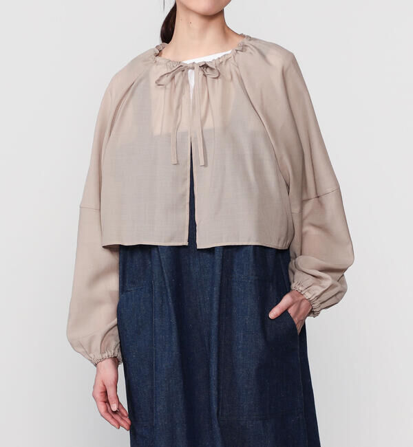 ORCIVAL「ORCIVAL | シアー ショートボレロシャツ WOMEN」|シャツ・ブラウス|BEIGE