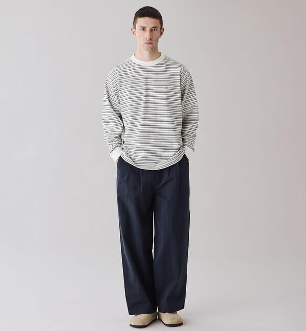 DANTON「DANTON | コットンナイロンツイル 2タックワイドイージーパンツ MEN」|チノ|