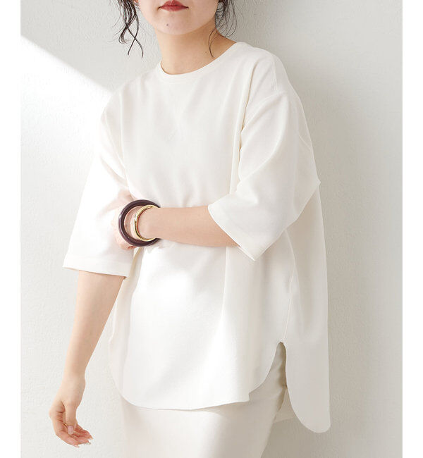  「Vガゼットハーフスリーブプルオーバー」|シャツ・ブラウス|オフホワイト