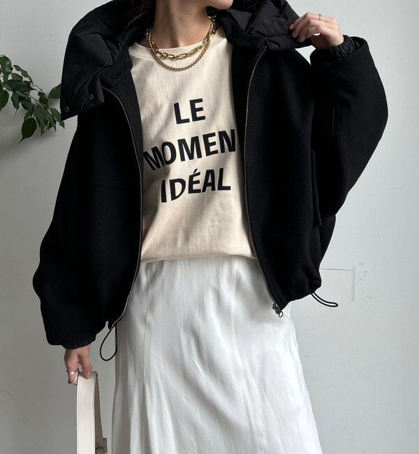  「【WEB限定】フラノ&times;タフタブルゾン」|その他|ブラック