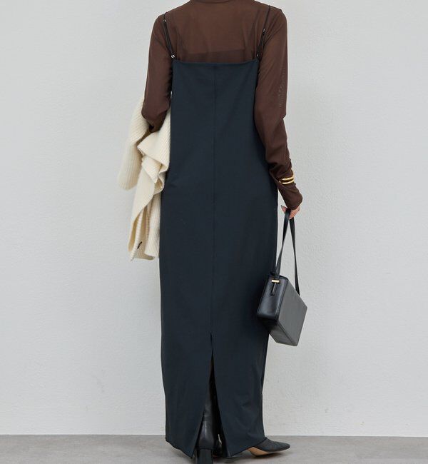  「【3サイズ展開】ストレッチマキシキャミワンピース」|ワンピース|