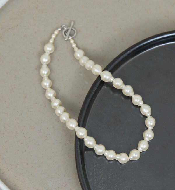  「ガラスパールショートネックレス」|リング|