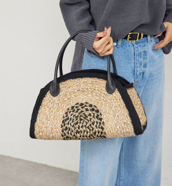  「 【Jhuri Shate】ハーフサークルバッグ/L」|トートバッグ|