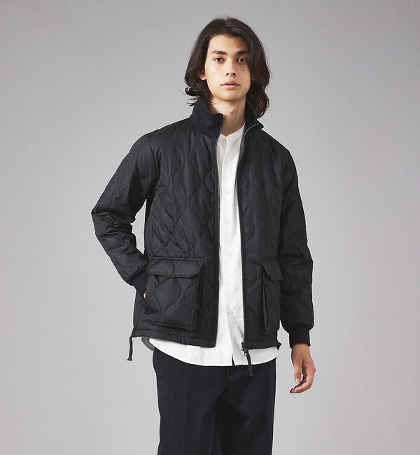 ABAHOUSE「WEB限定【TAION / タイオン】 MILITARY LIB HI NECK」|ダウン|ブラック