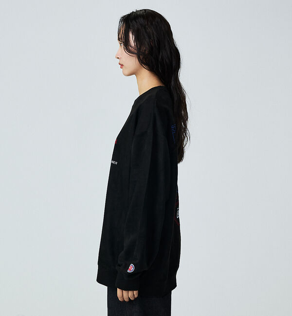 ABAHOUSE「【YOIDORE/ヨイドレ】酒愛好家スーベニア刺繍フェイクスウェードクルー」|スウェット・ジャージ|