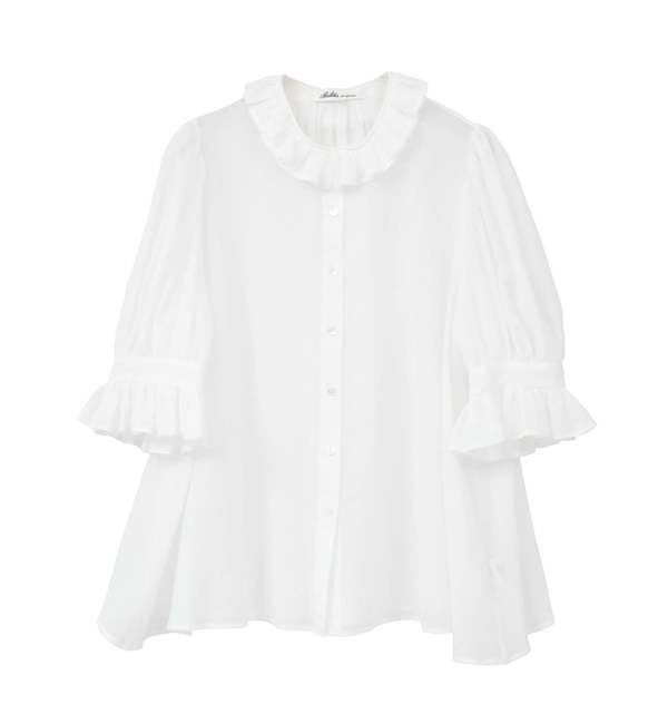 TIARA「【Bilitis dix-sept ans/ビリティス・ディセッタン】Parisiennen Blouse」|シャツ・ブラウス|アイボリー