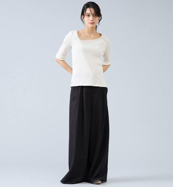 Liesse「アシンメトリーネック2WAYテレコプルオーバー」|Tシャツ・カットソー|