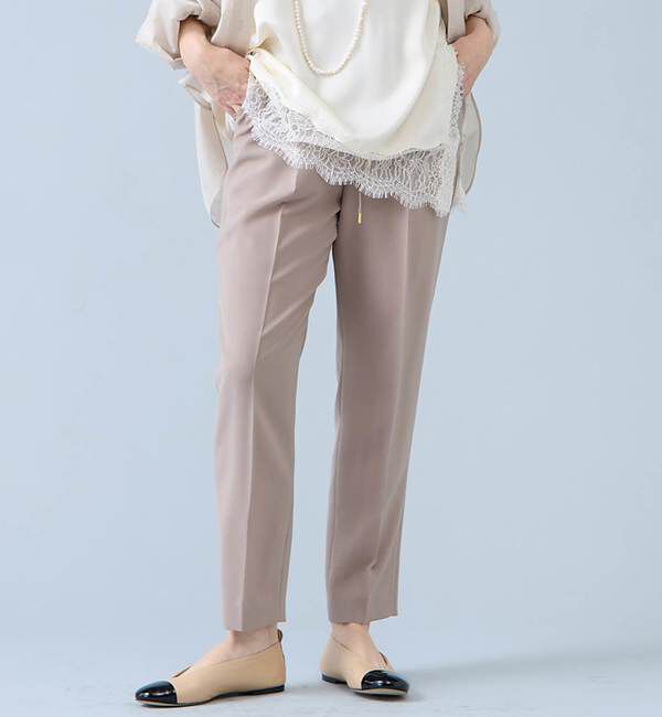 Liesse「ドロストテーパードパンツ」|その他|モカ