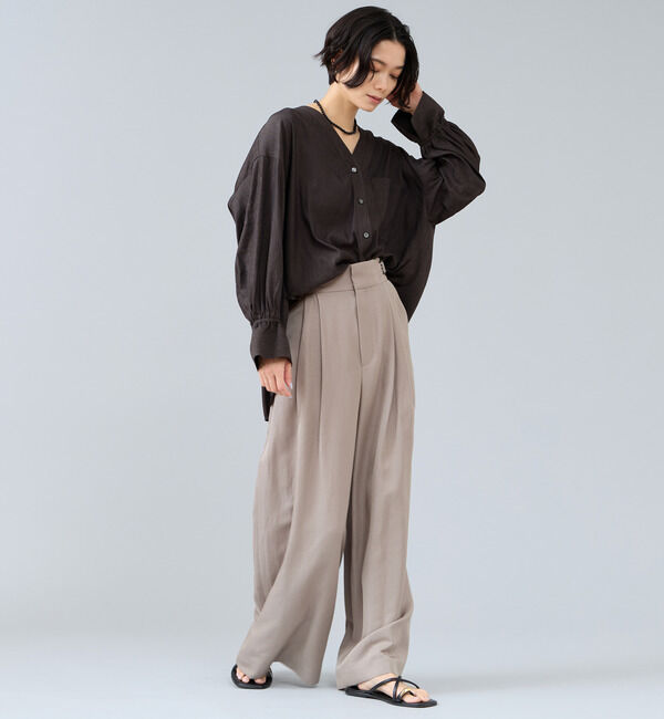 Liesse「Vカラーブラウス」|シャツ・ブラウス|