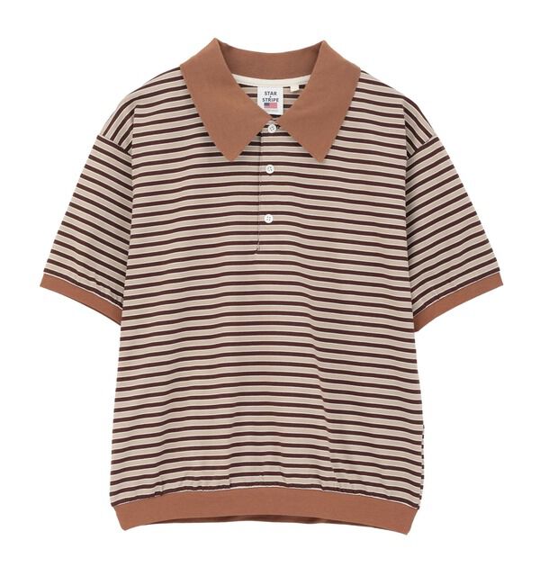 Liesse「【STAR&STRIPE/スターアンドストライプ】ボーダーポロニット」|ニット・セーター|ブラウン