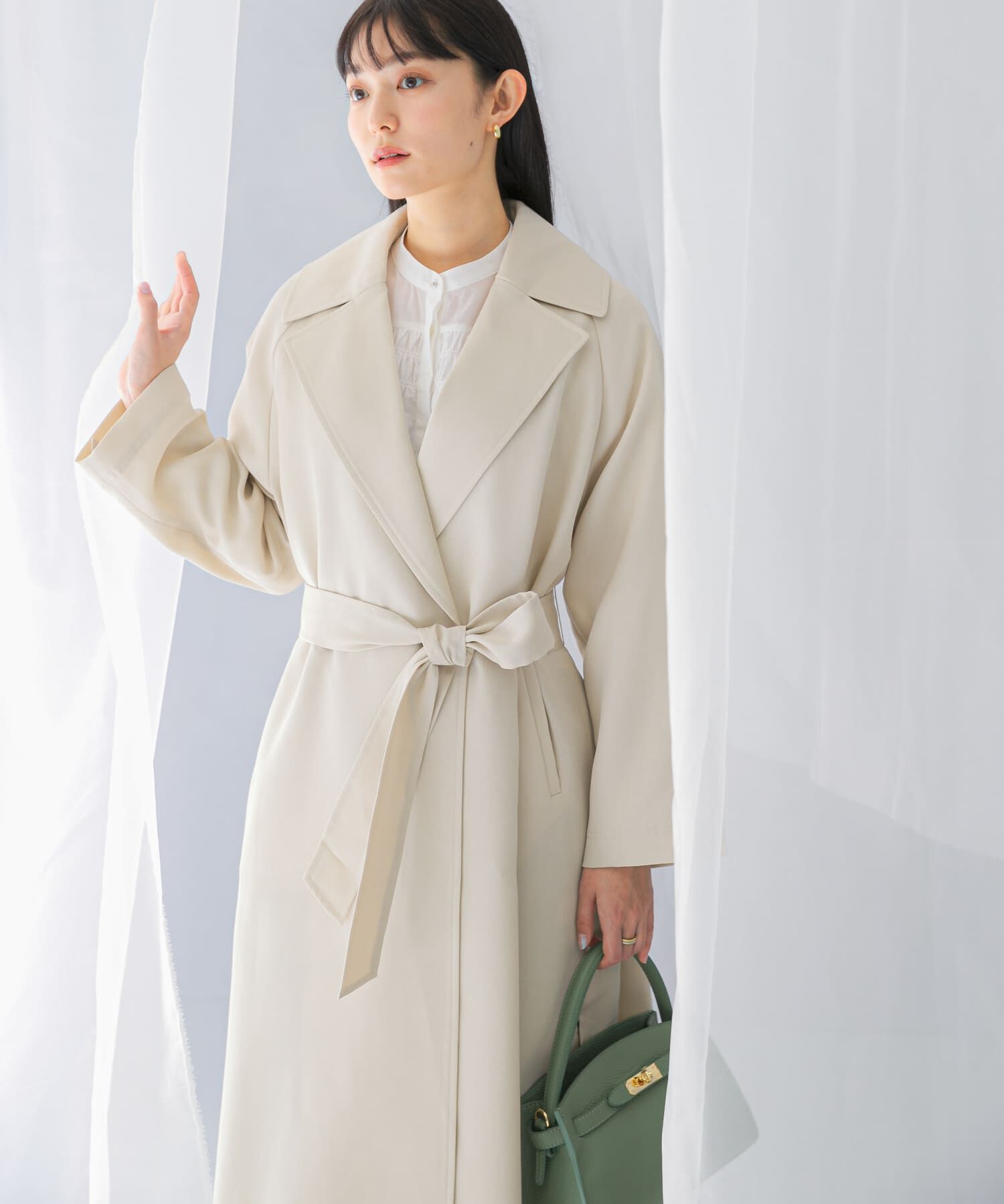 URBAN RESEARCH ROSSO「ロングガウンコート」|トレンチコート|