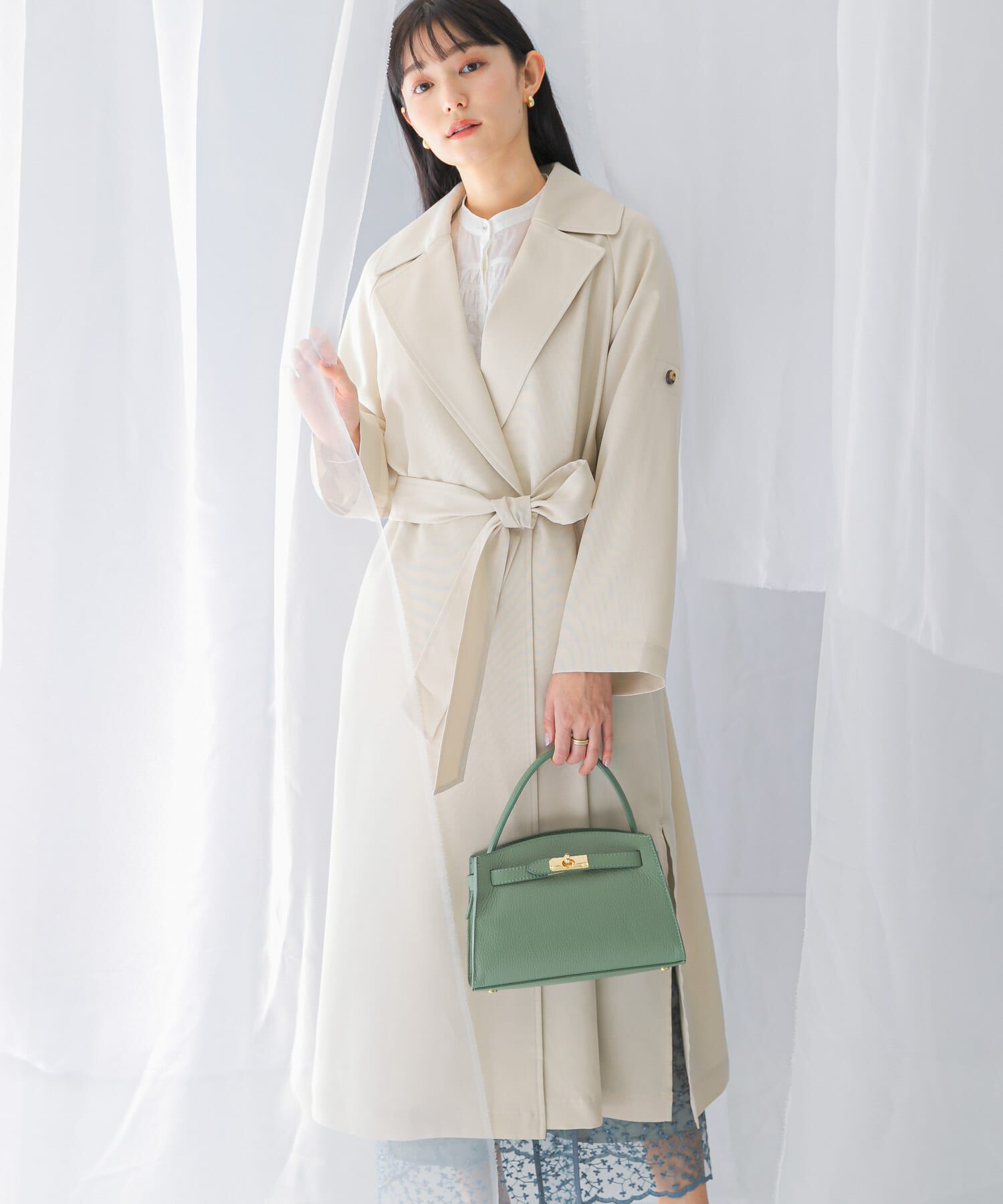 URBAN RESEARCH ROSSO「ロングガウンコート」|トレンチコート|