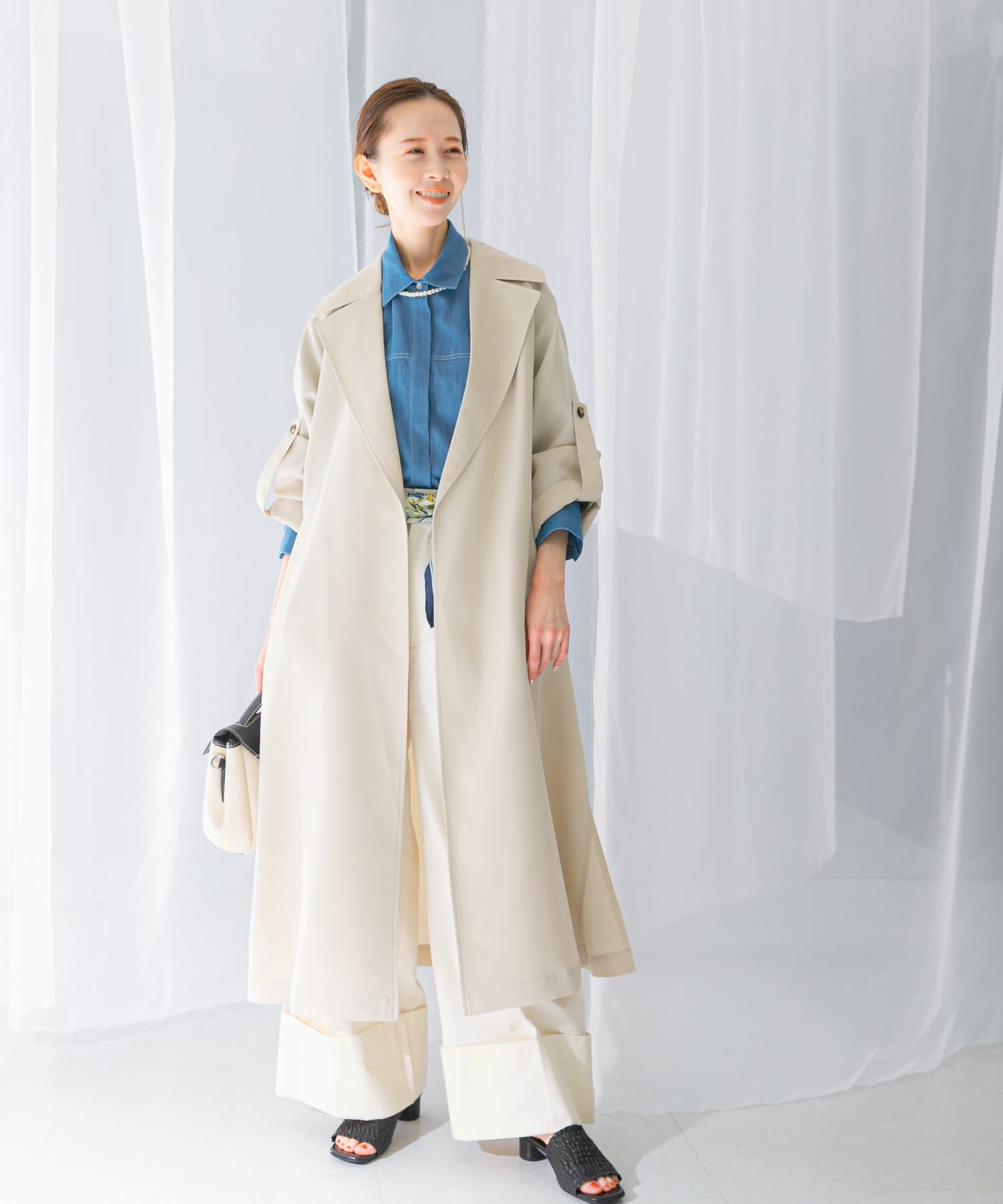 URBAN RESEARCH ROSSO「ロングガウンコート」|トレンチコート|