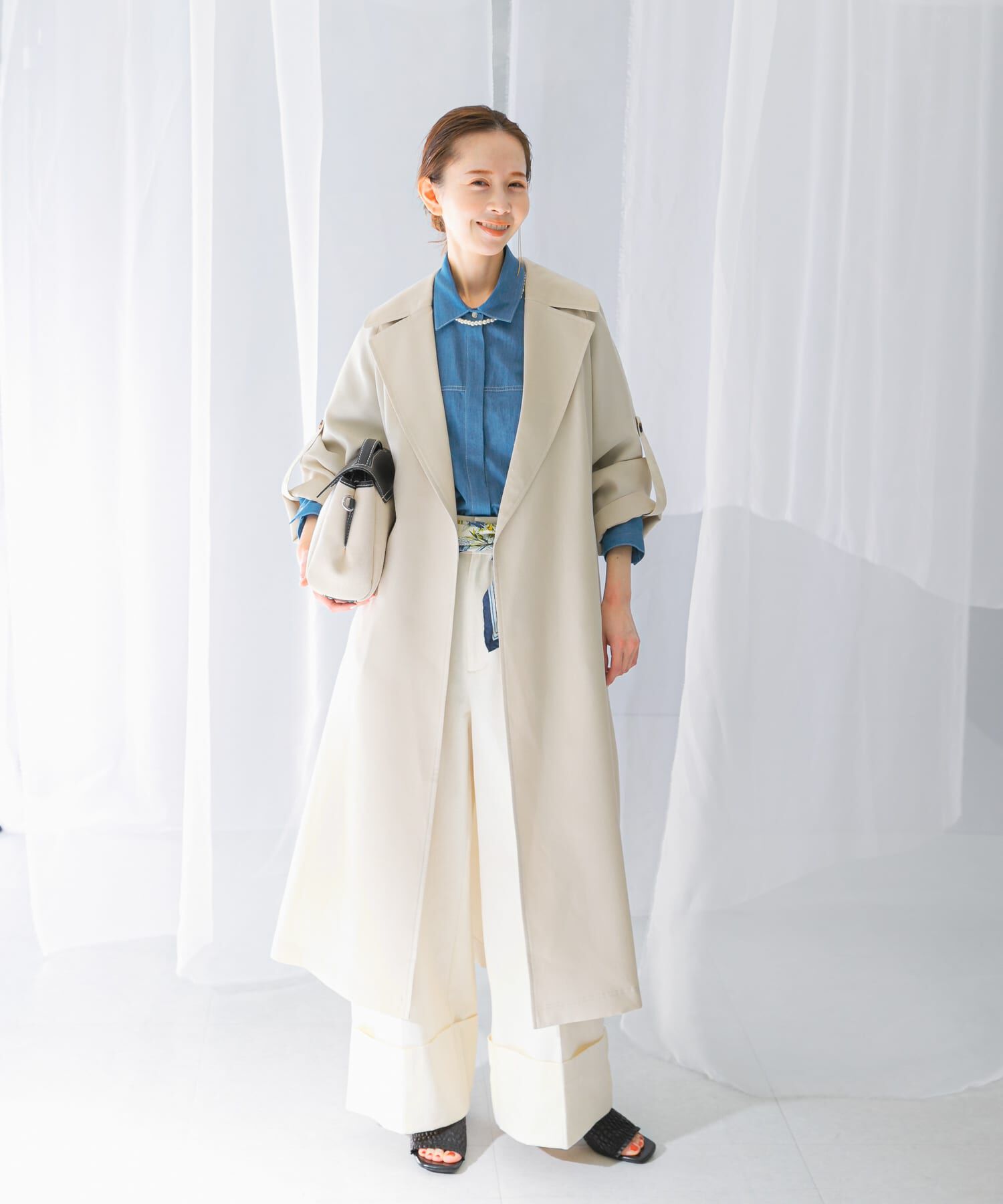 URBAN RESEARCH ROSSO「ロングガウンコート」|トレンチコート|