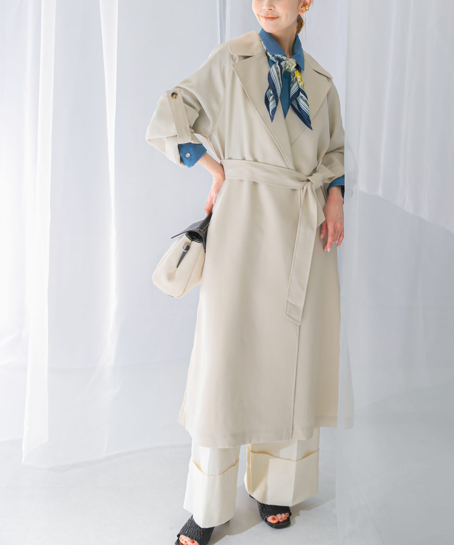 URBAN RESEARCH ROSSO「ロングガウンコート」|トレンチコート|