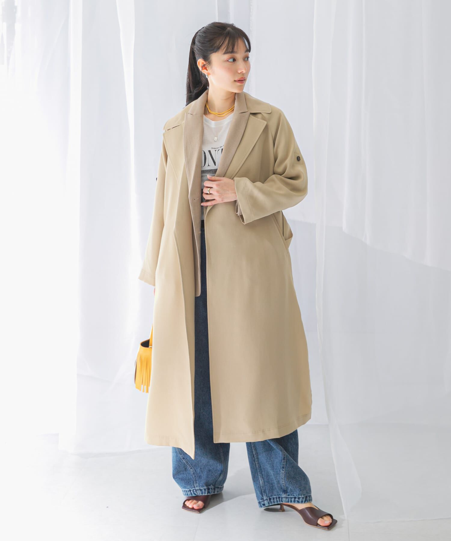 URBAN RESEARCH ROSSO「ロングガウンコート」|トレンチコート|