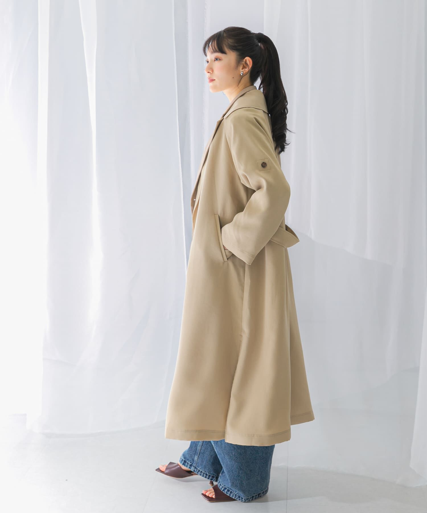 URBAN RESEARCH ROSSO「ロングガウンコート」|トレンチコート|