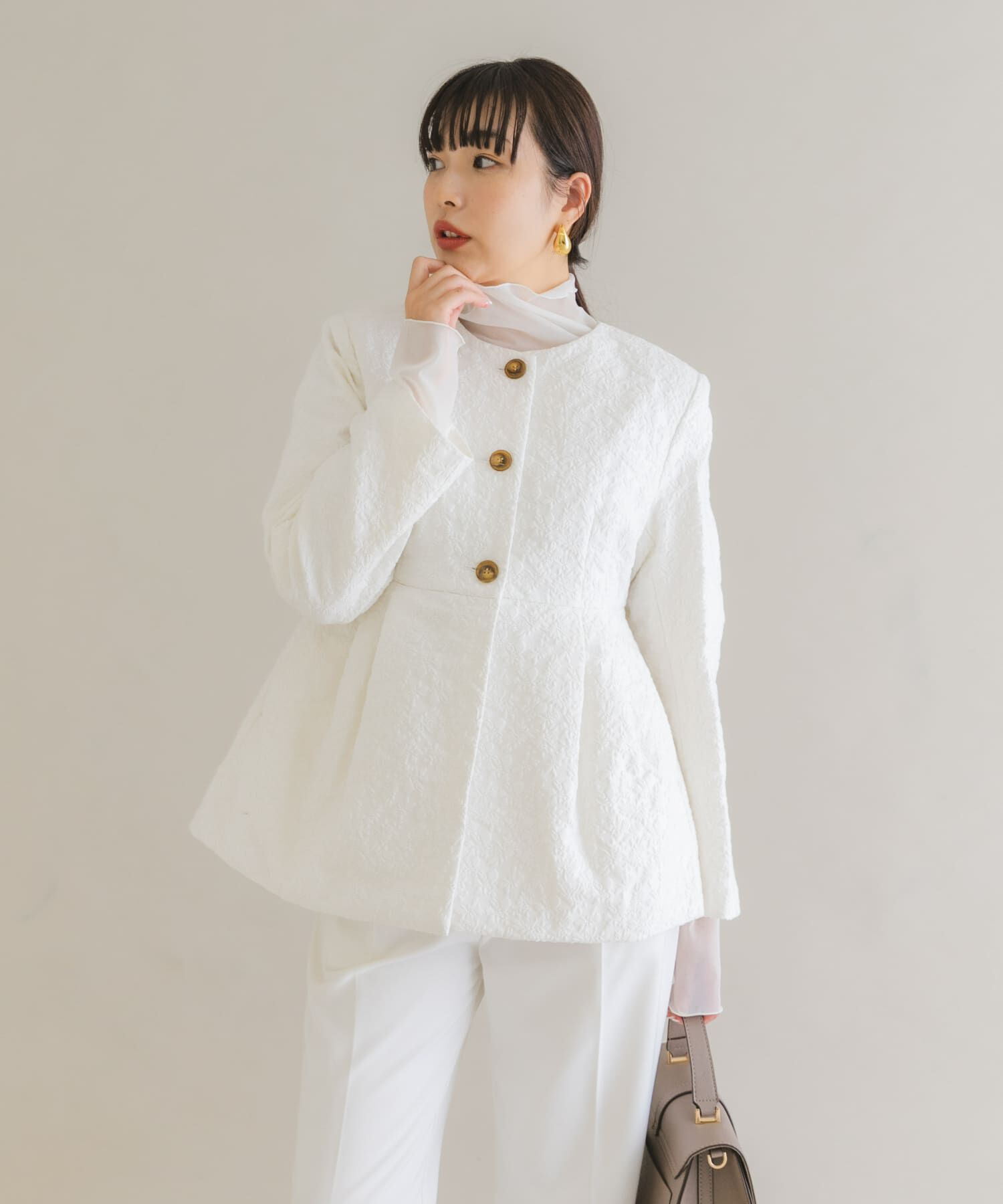 URBAN RESEARCH ROSSO「F by ROSSO　ジャガード中綿ジャケット」|ダウン|