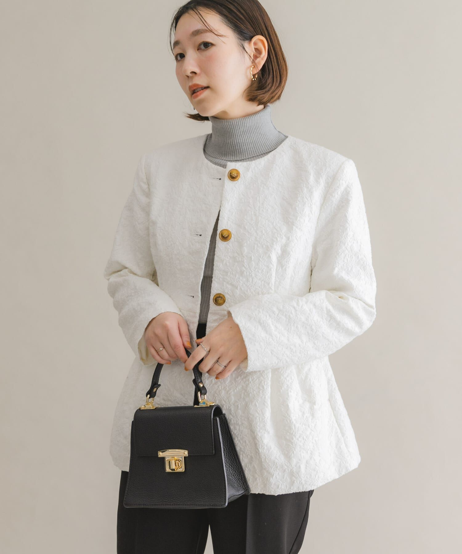 URBAN RESEARCH ROSSO「F by ROSSO　ジャガード中綿ジャケット」|ダウン|