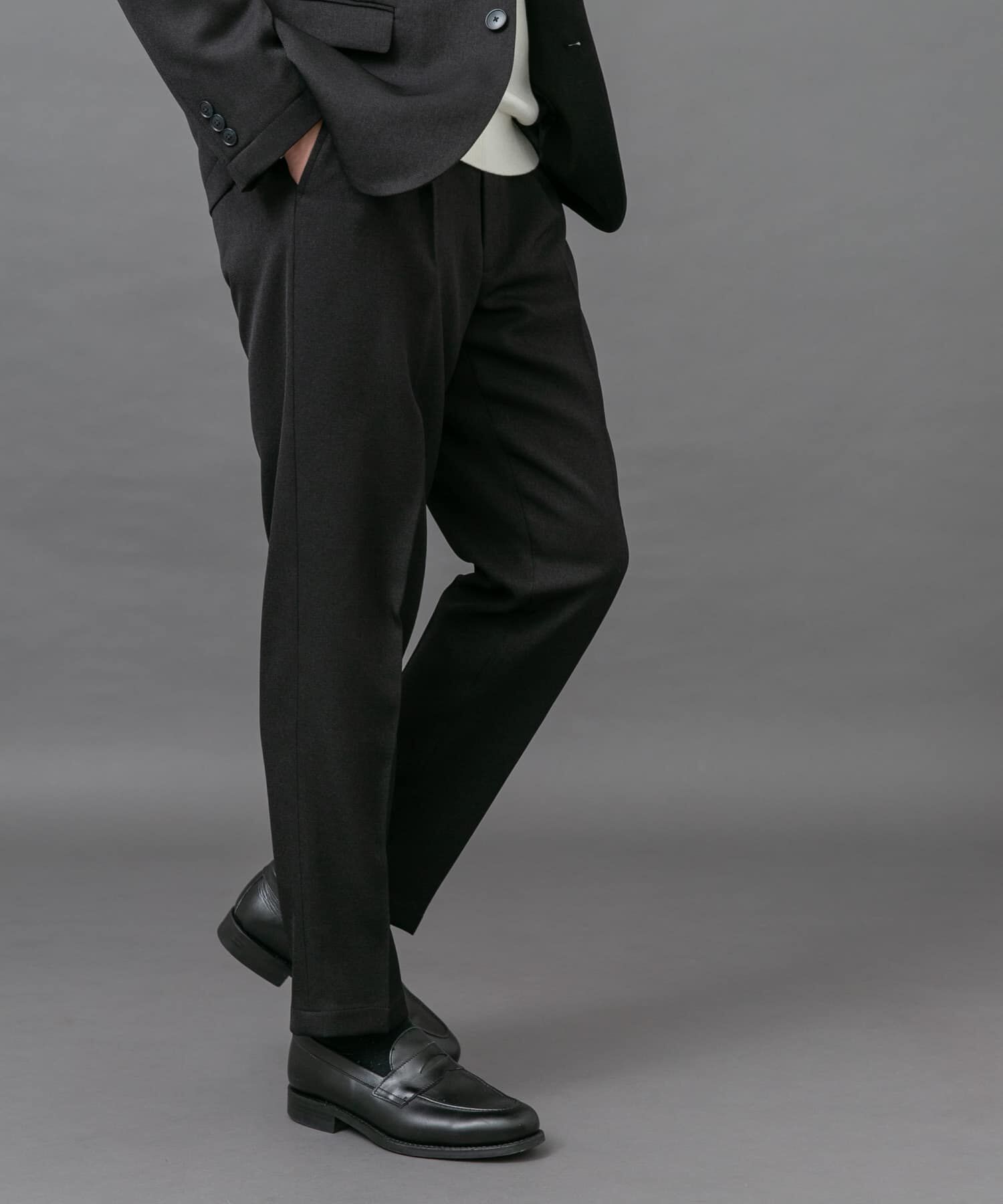 URBAN RESEARCH DOORS「LIFE STYLE TAILOR　ブラッシュドツイルストレッチパンツ」|スラックス|