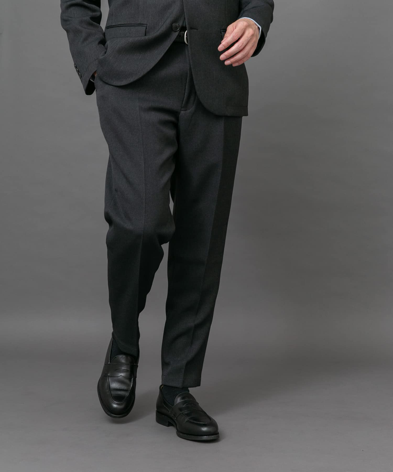 URBAN RESEARCH DOORS「LIFE STYLE TAILOR　ブラッシュドツイルストレッチパンツ」|スラックス|グレー