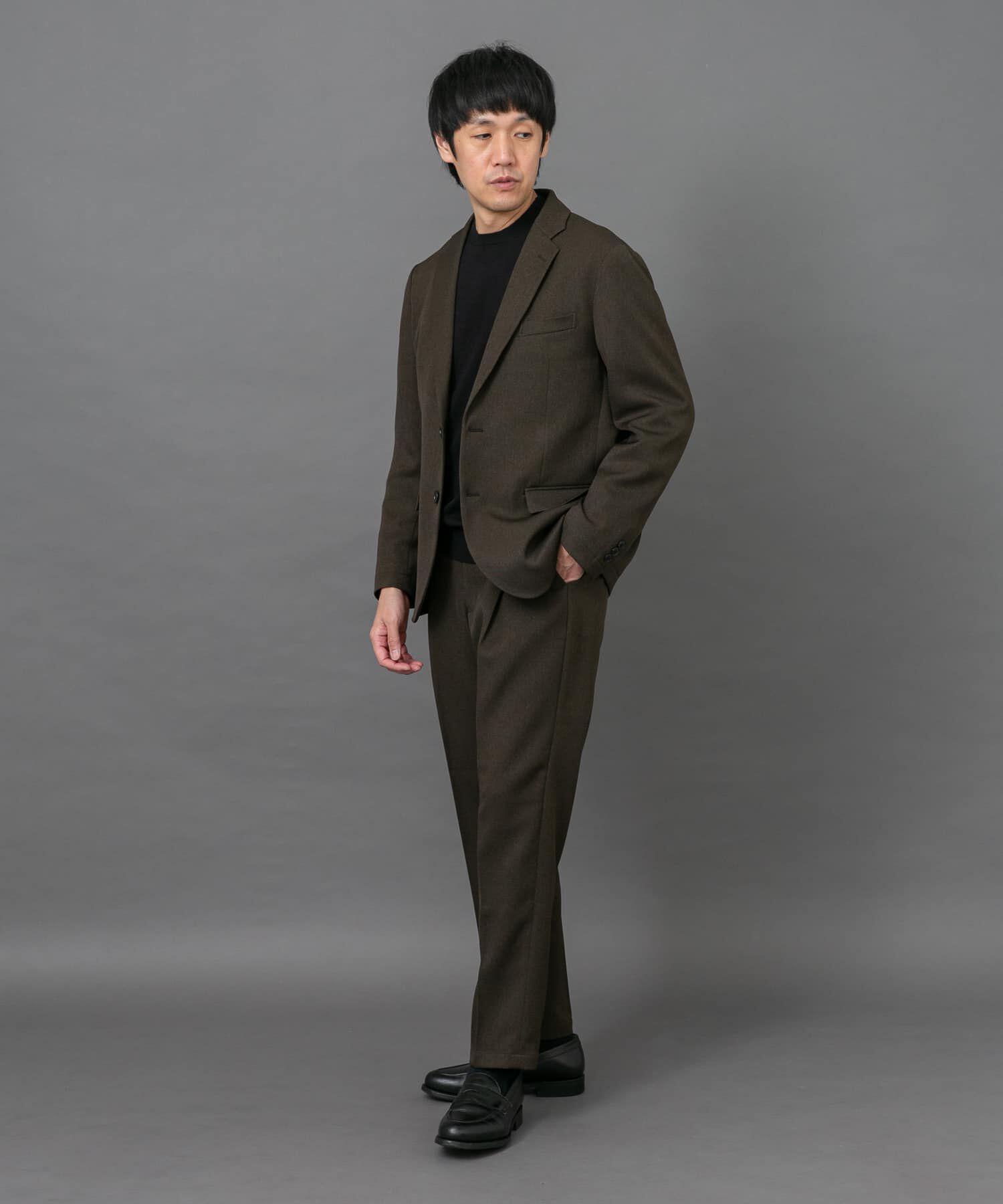 URBAN RESEARCH DOORS「LIFE STYLE TAILOR　ブラッシュドツイルストレッチパンツ」|スラックス|