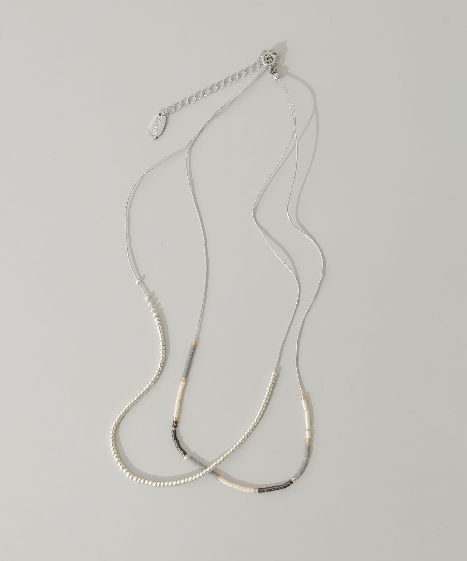 SMELLY「ミックスビーズレイヤードネックレス」|ネックレス|