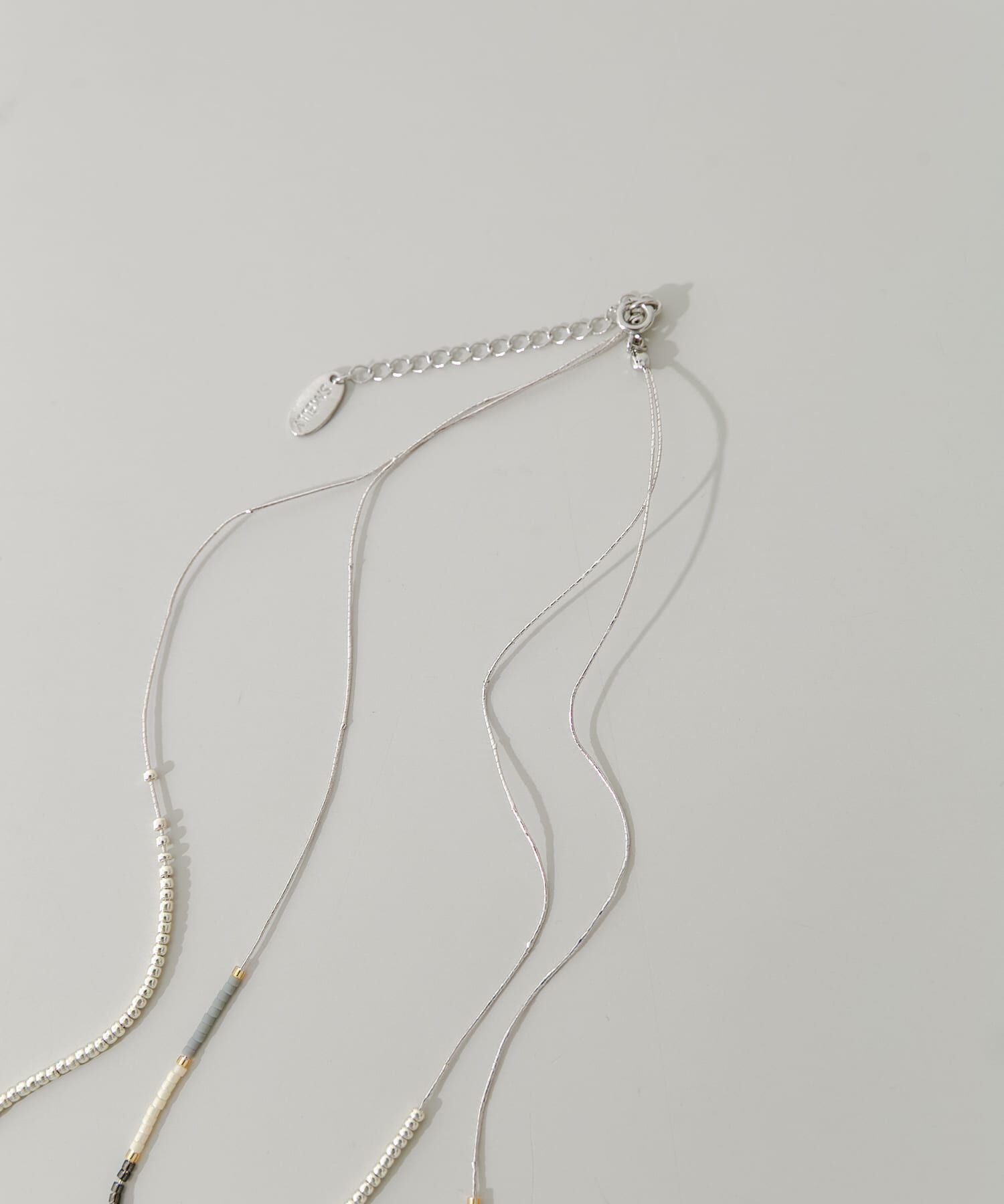 SMELLY「ミックスビーズレイヤードネックレス」|ネックレス|