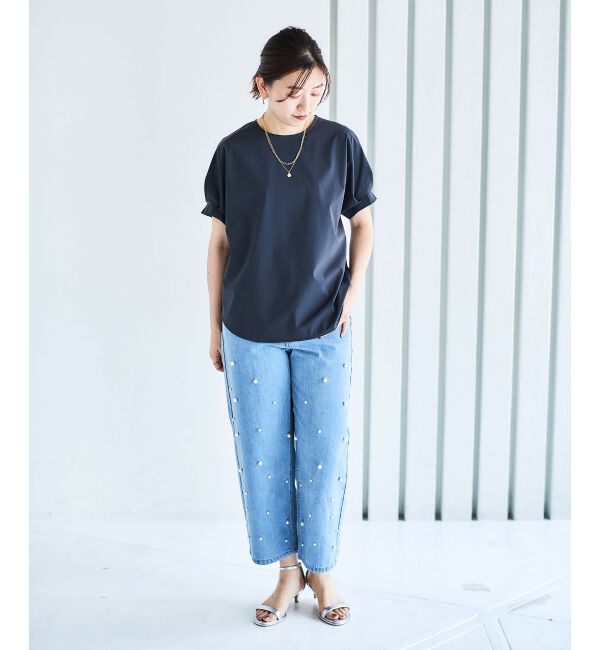 le.coeur blanc「パールデニムパンツ」|デニム|