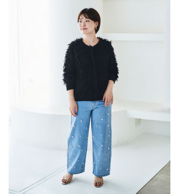 le.coeur blanc「パールデニムパンツ」|デニム|