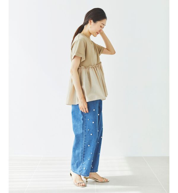 le.coeur blanc「パールデニムパンツ」|デニム|