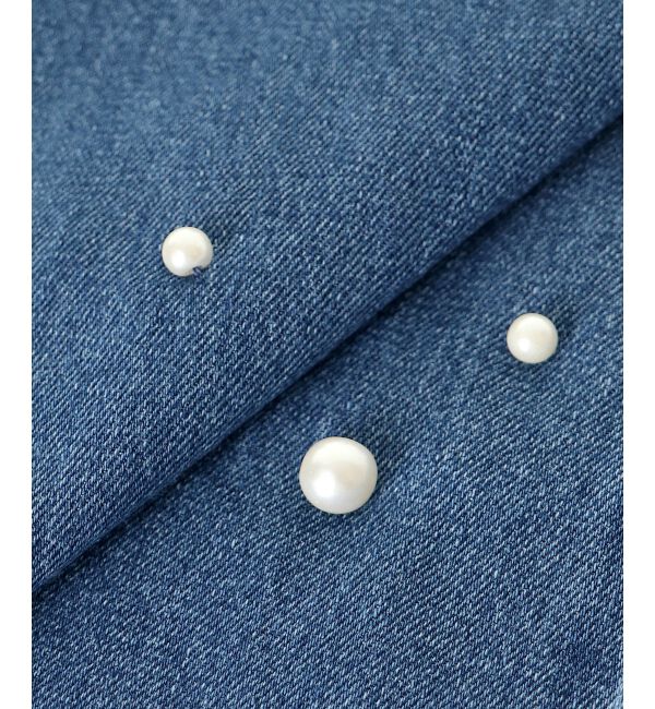 le.coeur blanc「パールデニムパンツ」|デニム|