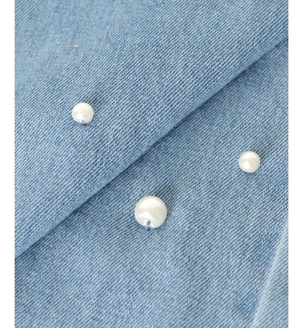 le.coeur blanc「パールデニムパンツ」|デニム|