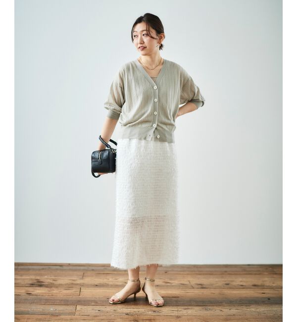  「シアーフリンジタイトスカート」|タイト|