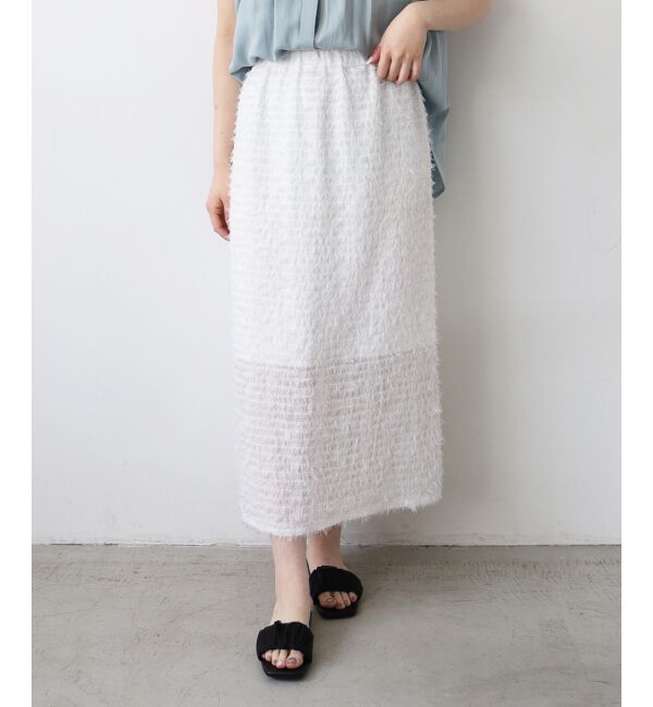  「シアーフリンジタイトスカート」|タイト|