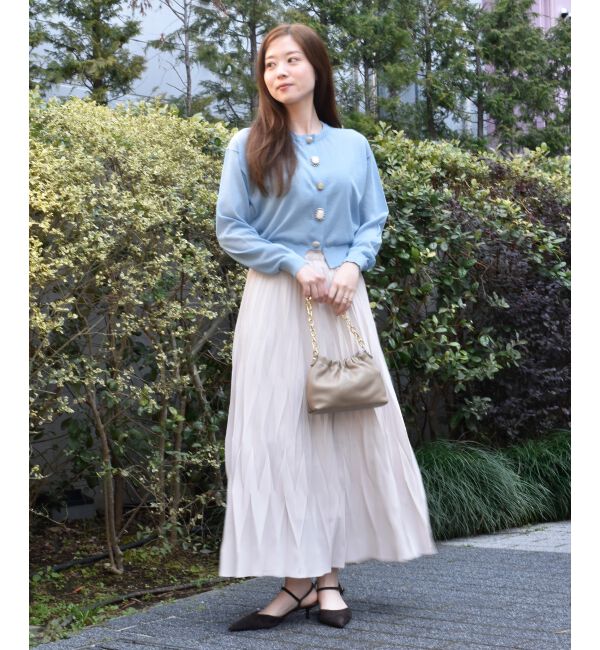  「《手洗い可能》TORRAZZO DONNAビジュー釦カーデ」|カーディガン|