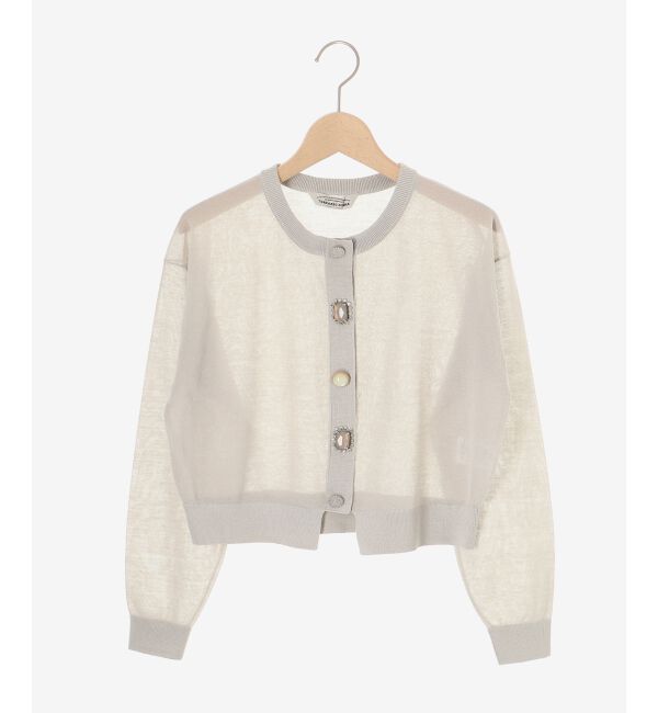  「《手洗い可能》TORRAZZO DONNAビジュー釦カーデ」|カーディガン|